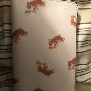 Coach white with cute animal print